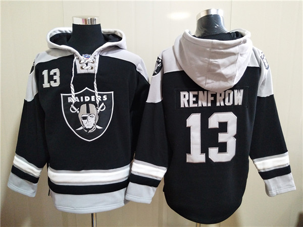 Men's Las Vegas Raiders #13 Hunter Renfrow Ageless Must-Have Lace-Up Pullover Hoodie